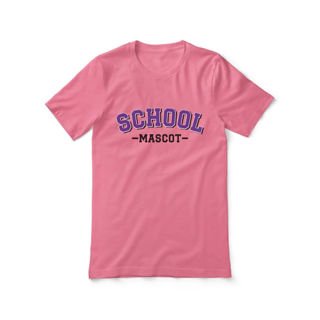 Custom School Spirit Shirt With School and Mascot Name With Classic Arch Design on a Unisex T-Shirt