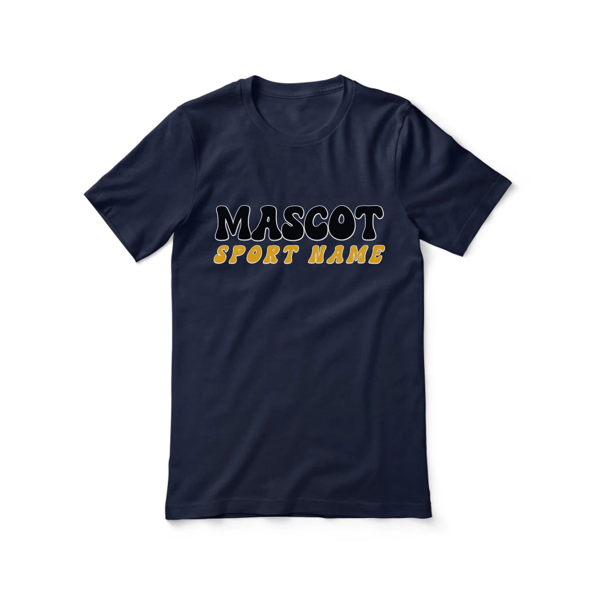 Custom School Spirit Shirt With Mascot and Sport With Retro Design on a Unisex T-Shirt