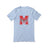 Custom School Mascot Shirt With Large Initial and Mascot Name on a Unisex T-Shirt