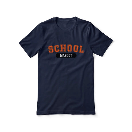 Custom School Spirit Shirt With School and Mascot With Classic Design on a Unisex T-Shirt