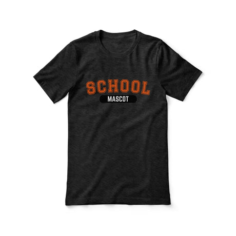 Custom School Spirit Shirt With School and Mascot With Classic Design on a Unisex T-Shirt