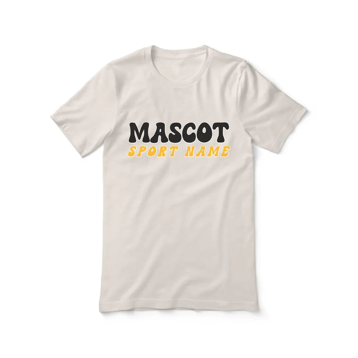 Custom School Spirit Shirt With Mascot and Sport With Retro Design on a Unisex T-Shirt