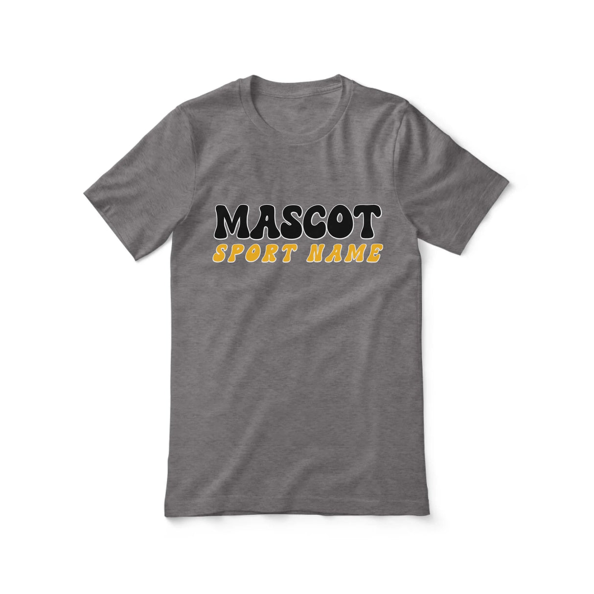 Custom School Spirit Shirt With Mascot and Sport With Retro Design on a Unisex T-Shirt