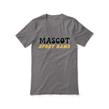 Custom School Spirit Shirt With Mascot and Sport With Retro Design on a Unisex T-Shirt