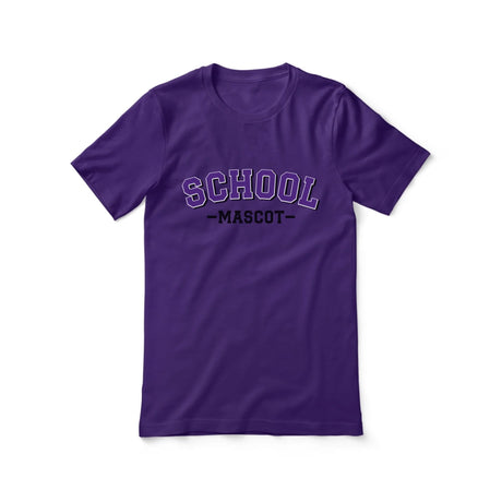 Custom School Spirit Shirt With School and Mascot Name With Classic Arch Design on a Unisex T-Shirt