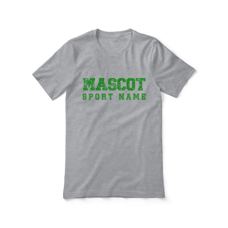 Custom School Spirit Shirt With Mascot and Sport with Grunge and Classic Design on a Unisex T-Shirt