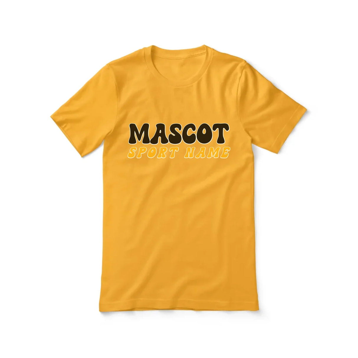 Custom School Spirit Shirt With Mascot and Sport With Retro Design on a Unisex T-Shirt