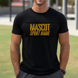 Custom School Spirit Shirt With Mascot and Sport With Stencil Design on a Unisex T-Shirt