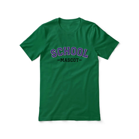 Custom School Spirit Shirt With School and Mascot Name With Classic Arch Design on a Unisex T-Shirt