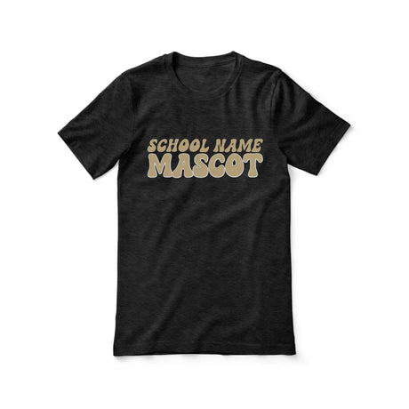 Custom School Spirit Shirt With School and Mascot Name With Retro Design on a Unisex T-Shirt