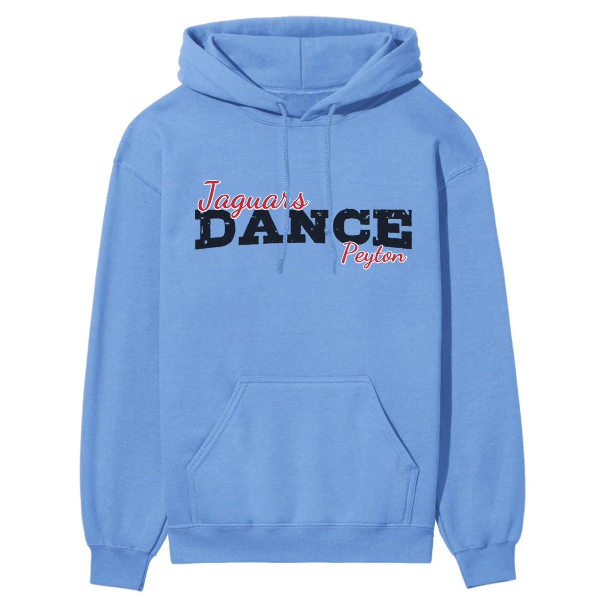 Custom Dance Mascot and Dancer Name on a Hoodie with a Black Graphic