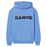 Custom Dance Mascot and Dancer Name on a Hoodie with a Black Graphic