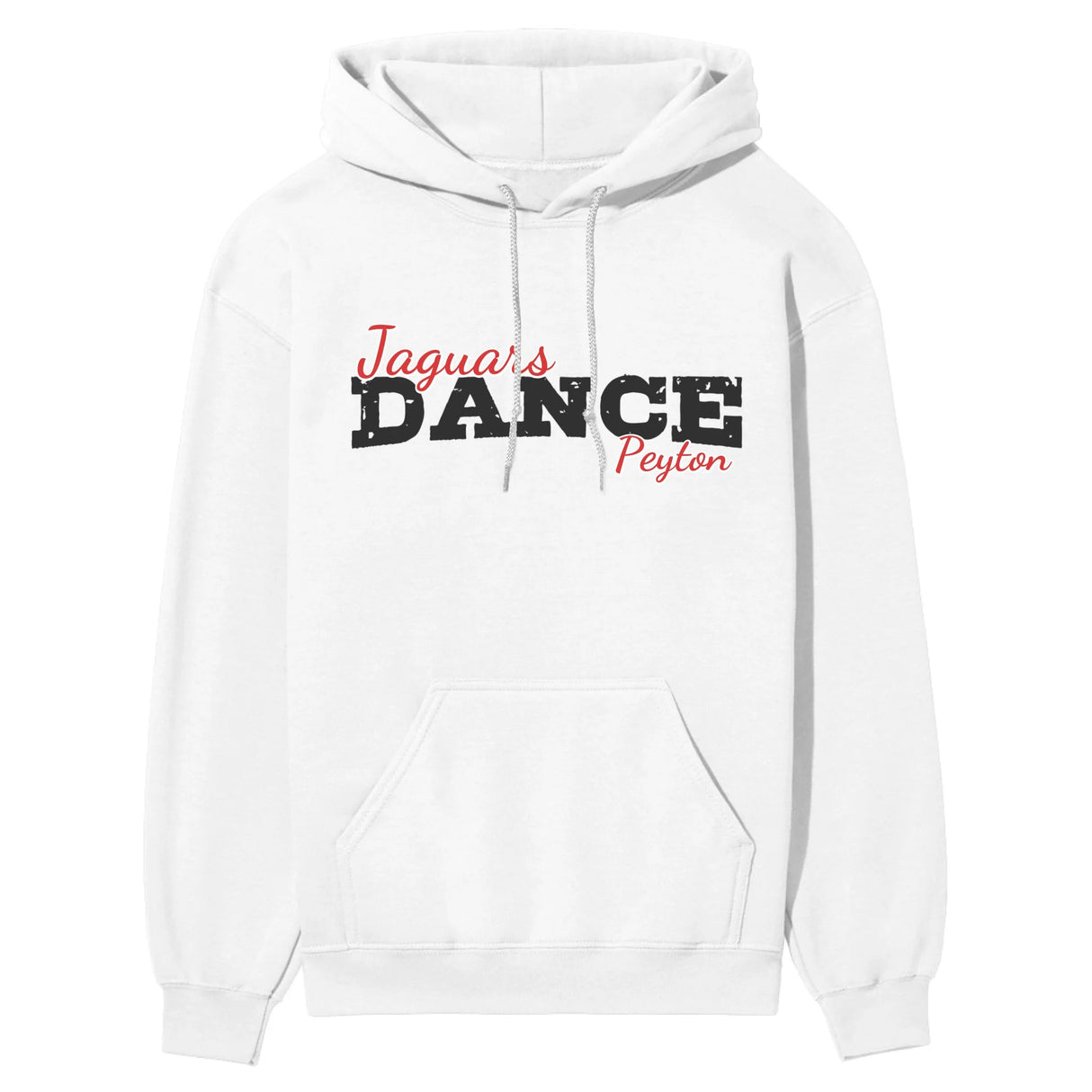 Custom Dance Mascot and Dancer Name on a Hoodie with a Black Graphic