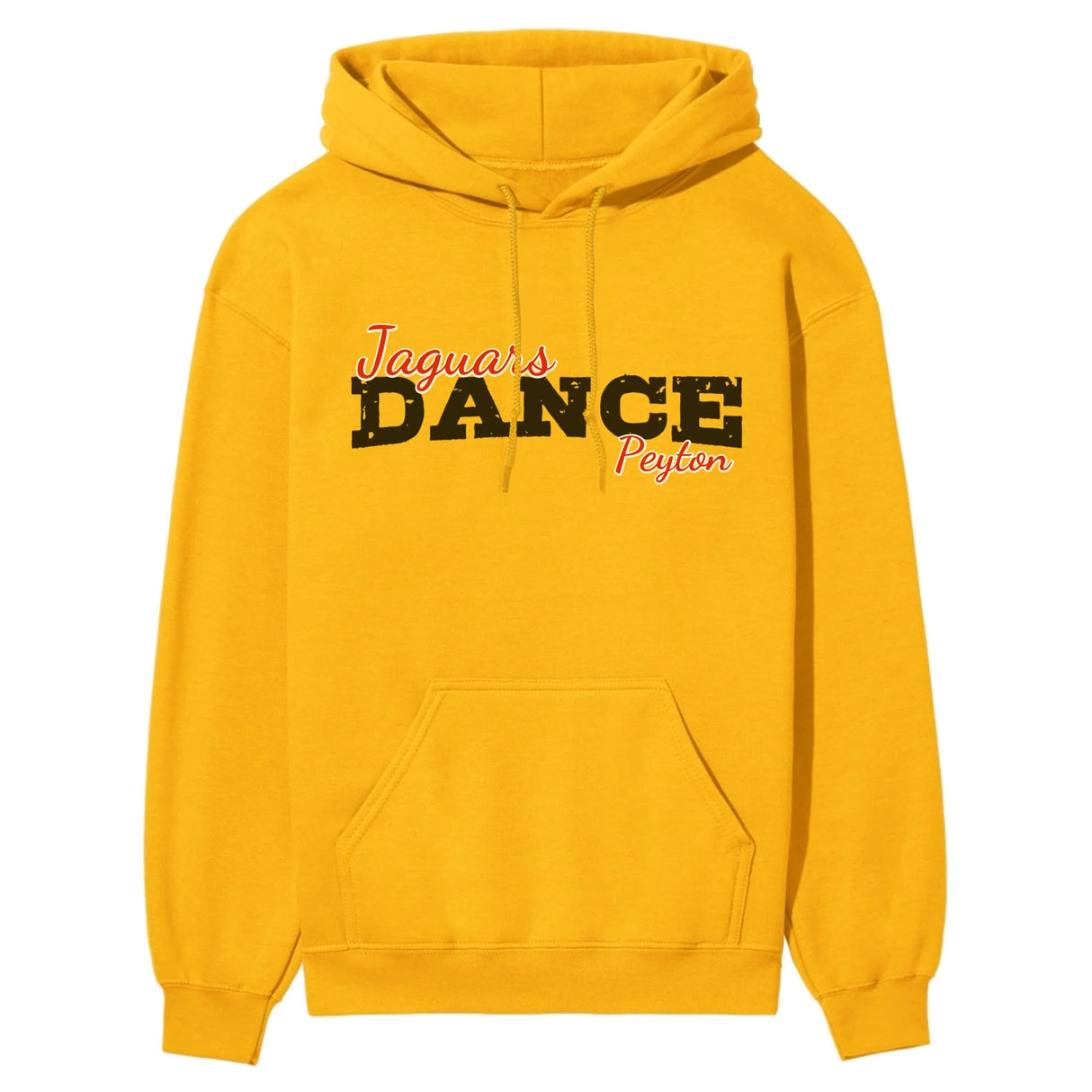 Custom Dance Mascot and Dancer Name on a Hoodie with a Black Graphic