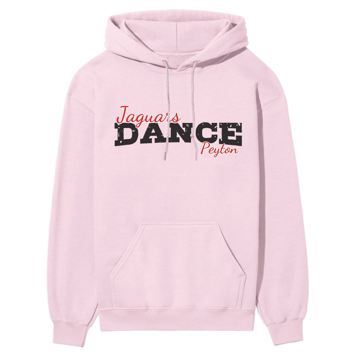 Custom Dance Mascot and Dancer Name on a Hoodie with a Black Graphic