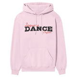 Custom Dance Mascot and Dancer Name on a Hoodie with a Black Graphic
