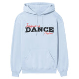 Custom Dance Mascot and Dancer Name on a Hoodie with a Black Graphic