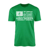 Dance Grandpa Horizontal Flag on a Men's T-Shirt with a White Graphic