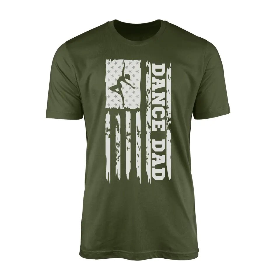 Dance Dad Vertical Flag on a Men's T-Shirt with a White Graphic