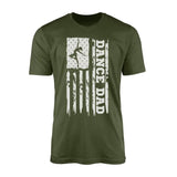 Dance Dad Vertical Flag on a Men's T-Shirt with a White Graphic