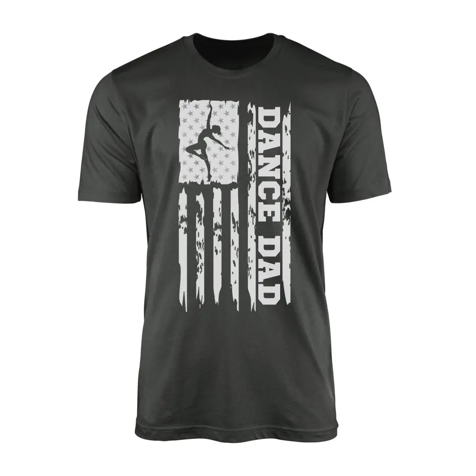 Dance Dad Vertical Flag on a Men's T-Shirt with a White Graphic