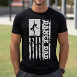 Dance Dad Vertical Flag on a Men's T-Shirt with a White Graphic