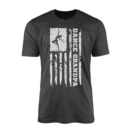 Dance Grandpa Vertical Flag on a Men's T-Shirt with a White Graphic
