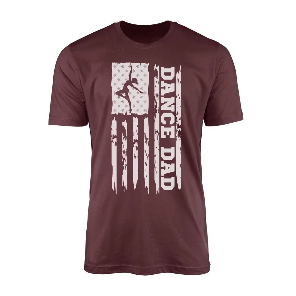Dance Dad Vertical Flag on a Men's T-Shirt with a White Graphic