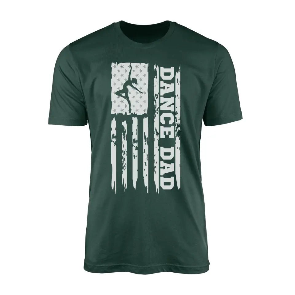 Dance Dad Vertical Flag on a Men's T-Shirt with a White Graphic
