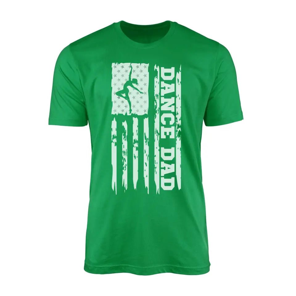 Dance Dad Vertical Flag on a Men's T-Shirt with a White Graphic