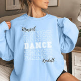 Custom Dance on a Sweatshirt With Mascot and Dancer Name on a Sweatshirt