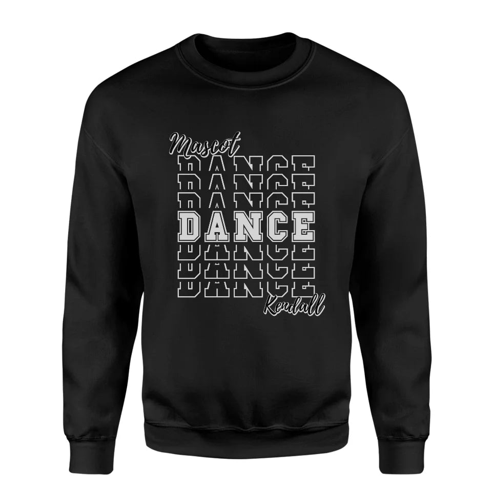 Custom Dance on a Sweatshirt With Mascot and Dancer Name on a Sweatshirt