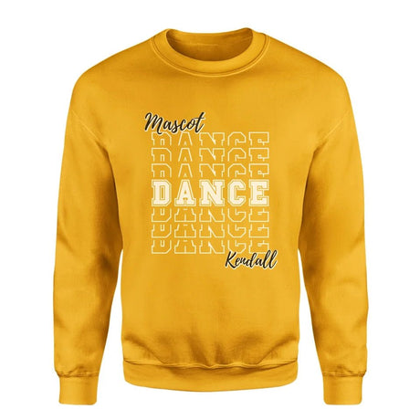 Custom Dance on a Sweatshirt With Mascot and Dancer Name on a Sweatshirt