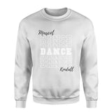 Custom Dance on a Sweatshirt With Mascot and Dancer Name on a Sweatshirt