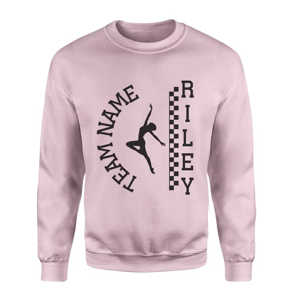 Personalized Dance on a Sweatshirt With Team and Dancer Name on a Sweatshirt