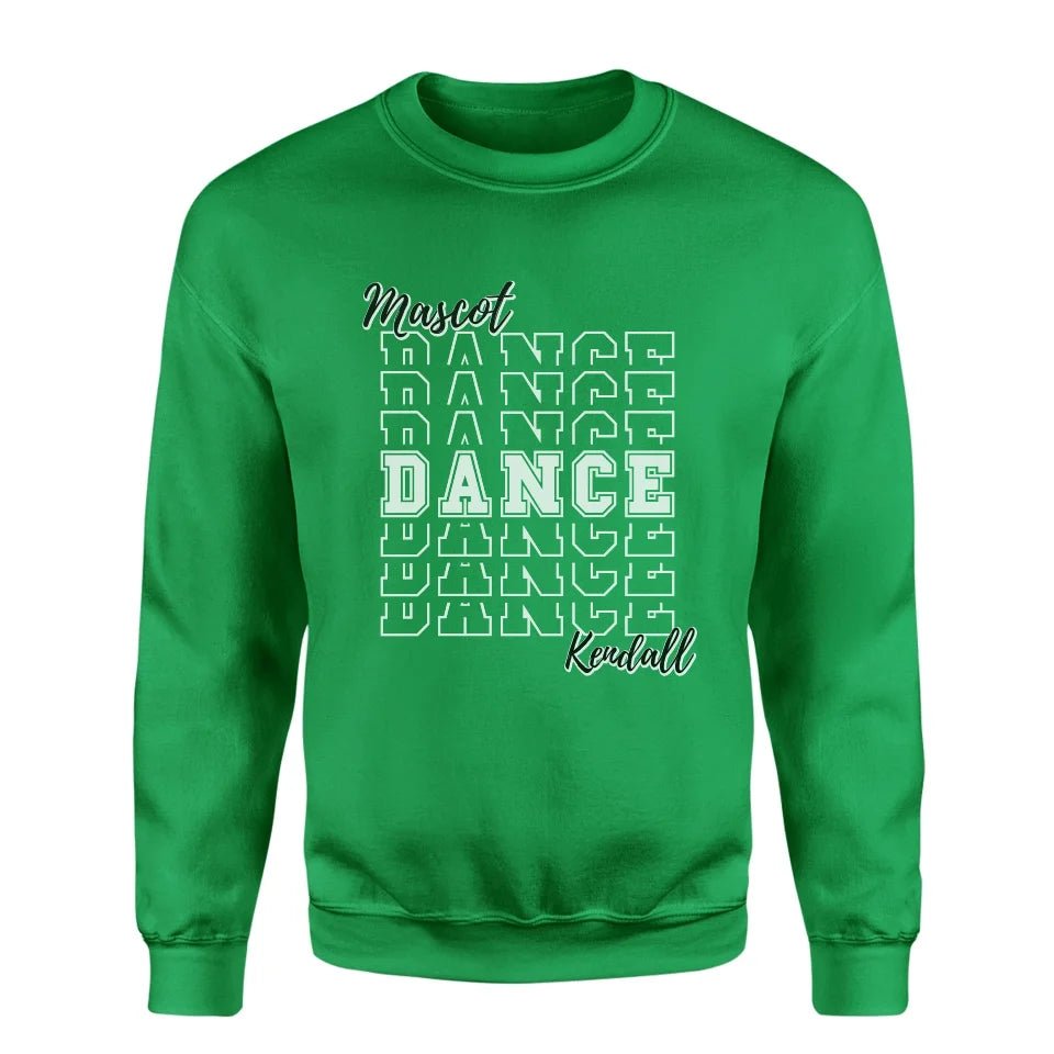 Custom Dance on a Sweatshirt With Mascot and Dancer Name on a Sweatshirt