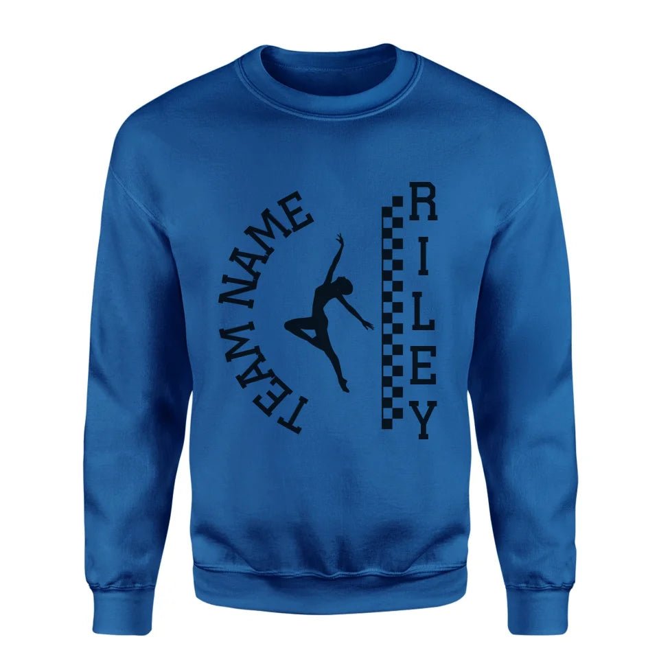 Personalized Dance on a Sweatshirt With Team and Dancer Name on a Sweatshirt