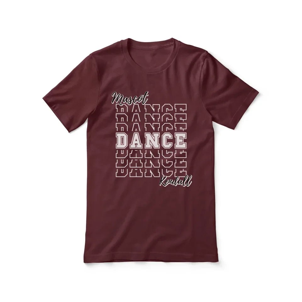 Custom Dance Shirt With Mascot and Dancer Name on a Unisex T-Shirt