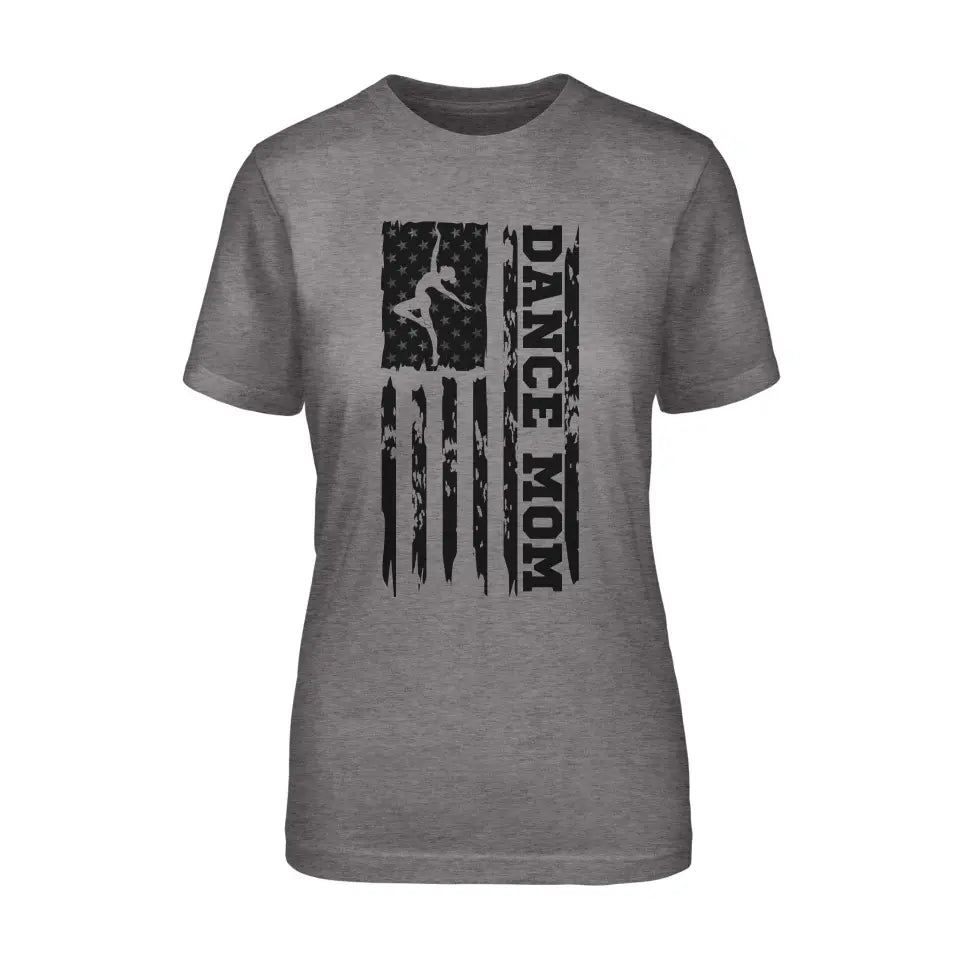 Dance Mom Vertical Flag on a Unisex T-Shirt with a Black Graphic