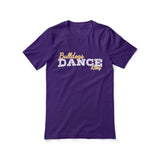 Custom Dance Mascot and Dancer Name on a Unisex T-Shirt with a White Graphic