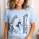 Personalized Dance Shirt With Team and Dancer Name on a Unisex T-Shirt