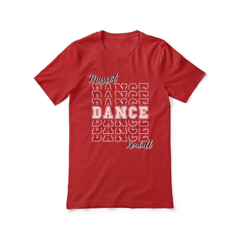 Custom Dance Shirt With Mascot and Dancer Name on a Unisex T-Shirt