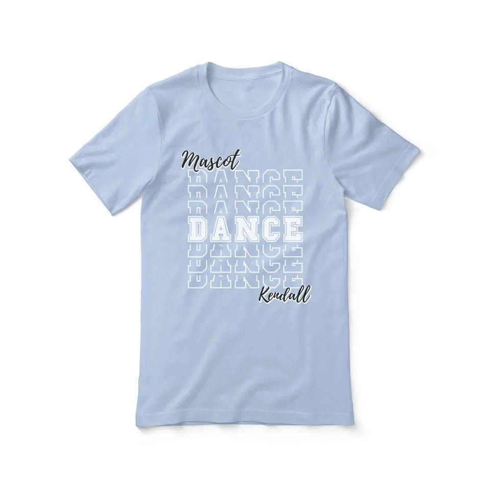 Custom Dance Shirt With Mascot and Dancer Name on a Unisex T-Shirt