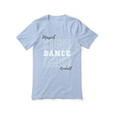 Custom Dance Shirt With Mascot and Dancer Name on a Unisex T-Shirt