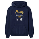 Diving Is Her World, She Is Mine on a Hoodie