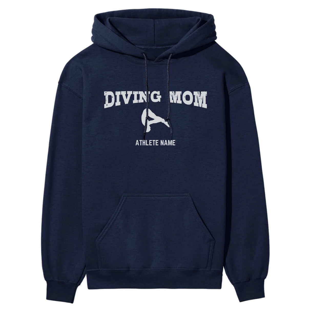 Diving Mom with Diver Icon and Diver Name on a Hoodie with a White Graphic