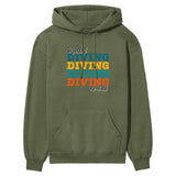 Personalized Diving Diving Diving on a Hoodie With Mascot and Diver Name on a Hoodie