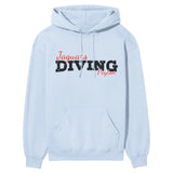 Custom Diving Mascot and Diver Name on a Hoodie with a Black Graphic