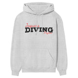 Custom Diving Mascot and Diver Name on a Hoodie with a Black Graphic