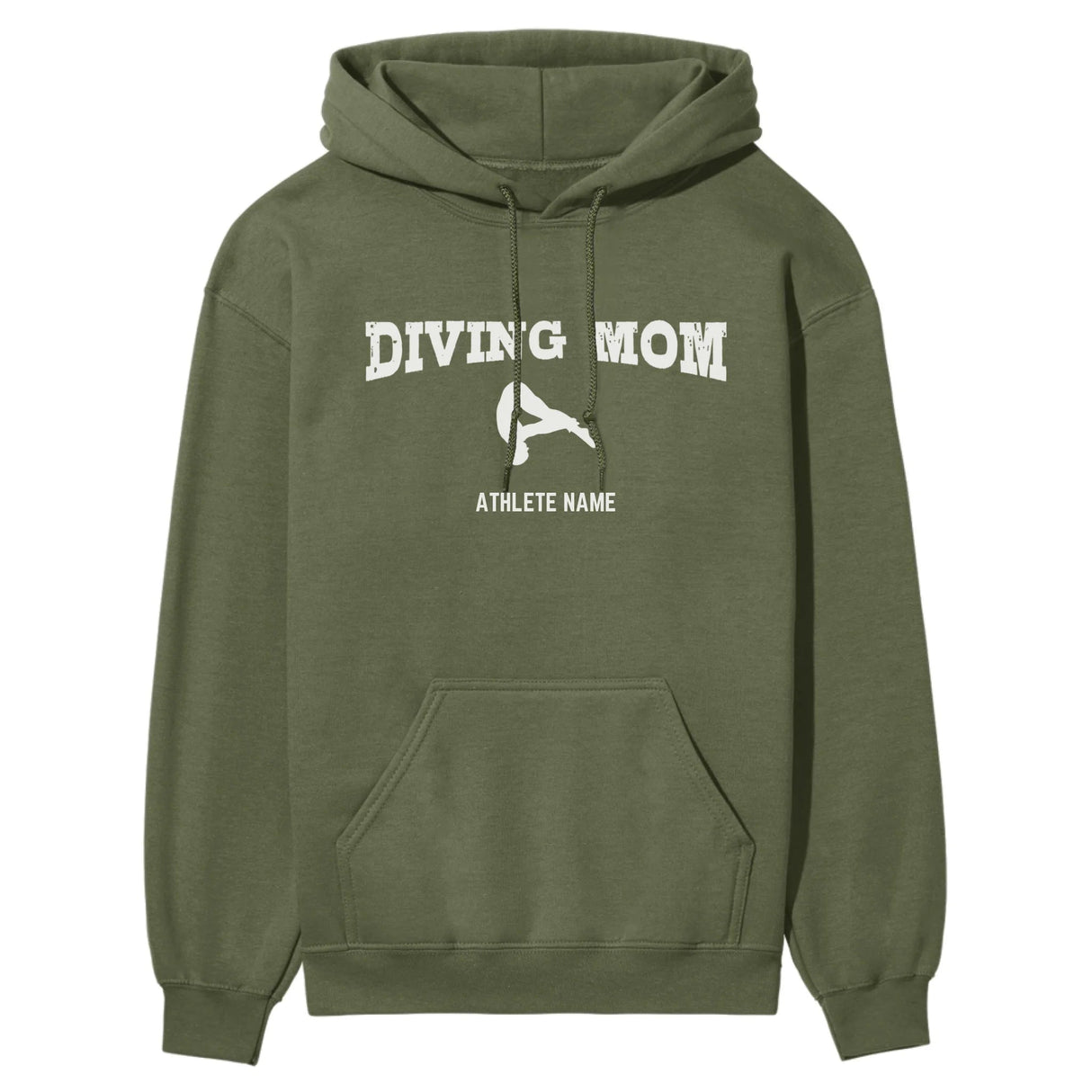 Diving Mom with Diver Icon and Diver Name on a Hoodie with a White Graphic